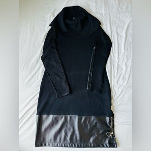 Black long sleeve turtleneck dress